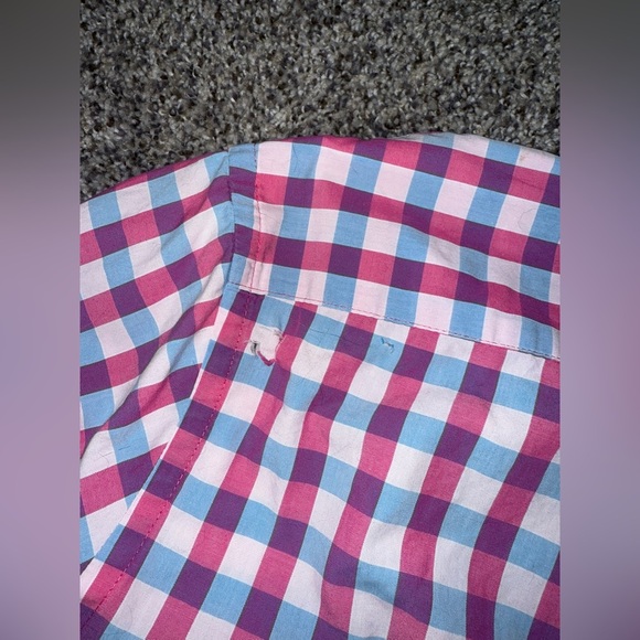 Express pink and blue extra slim fit long sleeve button down - Picture 7 of 7